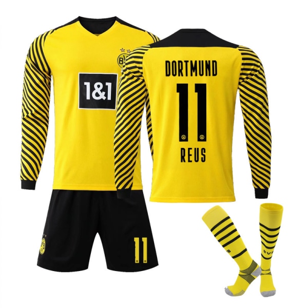 21/22 Dortmund Home Långärmad Jersey Set Barn Vuxna，XL