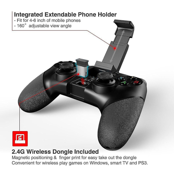 Ipega Pg-9076 2,4g trådlös handkontroll för Android Smartphone Tablet Ps3