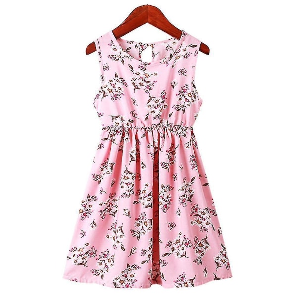 3-14 år Flickor Ärmlös västklänning Frilly Princess Dress Floral