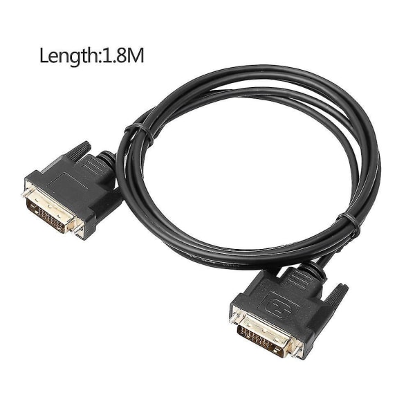 Universal 1,8m/3m/5m Dvi D till Dvi-d Gold Hane 24+1 Pin Dual Link TV-kabel