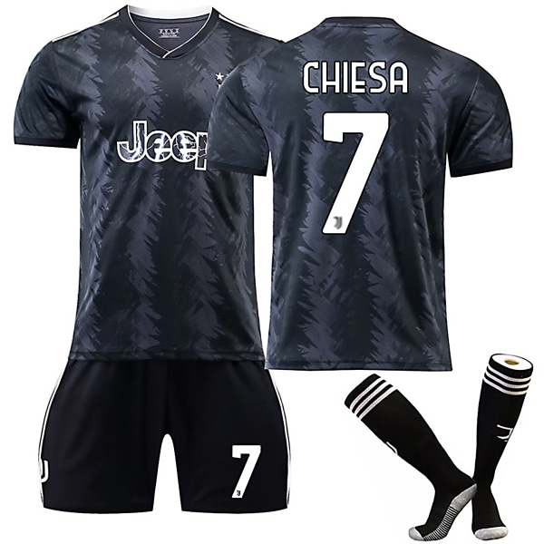 22/23 Ny säsong Borta Juventus F.C. CHIESA Nr 7 Barn Jersey Barn-16