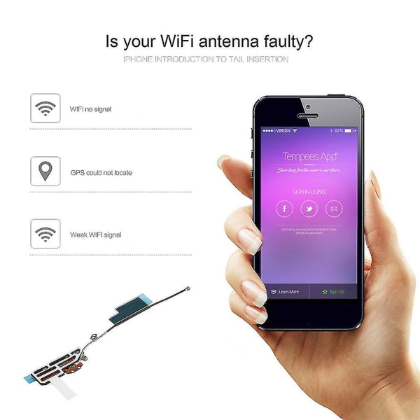 Wifi Antenn Bluetooth Trådlös Signal Flex Cable Line Byte för Ipad 2