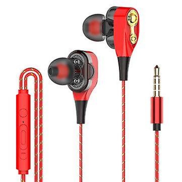 S1 Dual Dynamic Driver Stereo Wired Earphone In-ear Headset Bass Gaming Earbuds