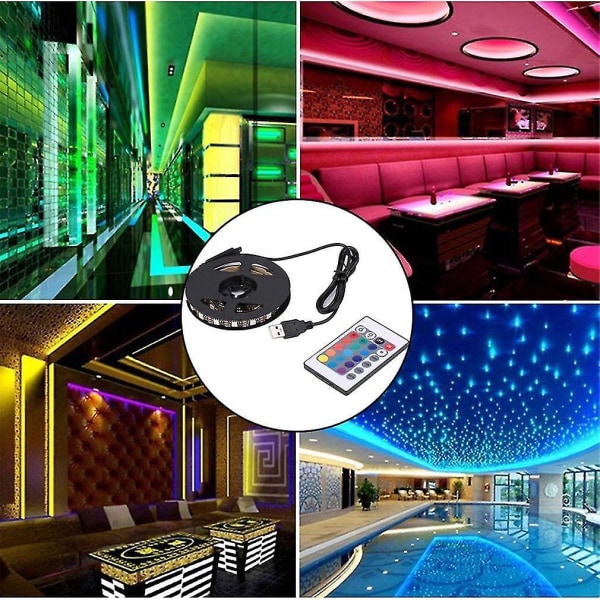 Rgb 5050 Smd Led Strip Light Flexibel Icke vattentät Led Tape Lampor USB 5v