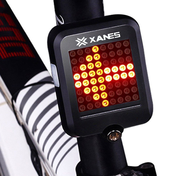XANES 64 LED 80LM Intelligent Automatisk Induktion Stål Ringbroms Säkerhetscykel bakljus med Infra