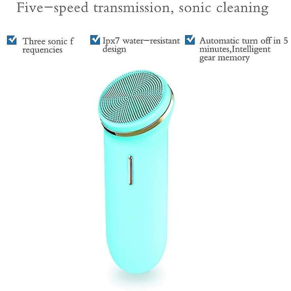 Sonic Vibrating Ansiktsrengöringsborste,ems Micro Current Face Massager Beauty Device,ipx7 Vattentät