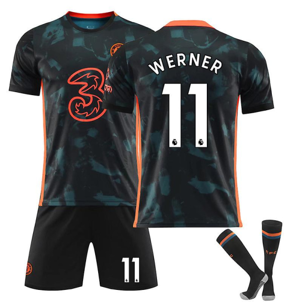 Chelsea 2 borta set #11 Timo Werner Skjorta Uniform fotbollströja 28