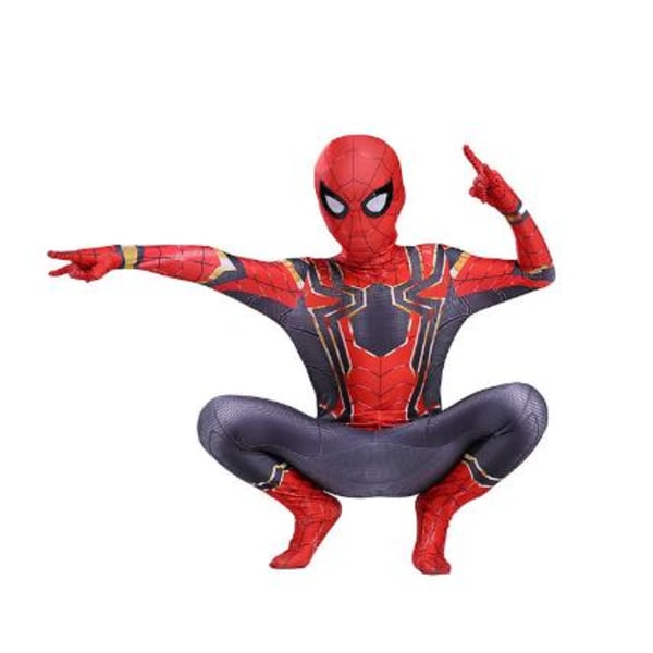 barn Spider-Man Iron Man Kostym Cosplay Panther Venom Jumpsuit Spiderman 120cm 140cm