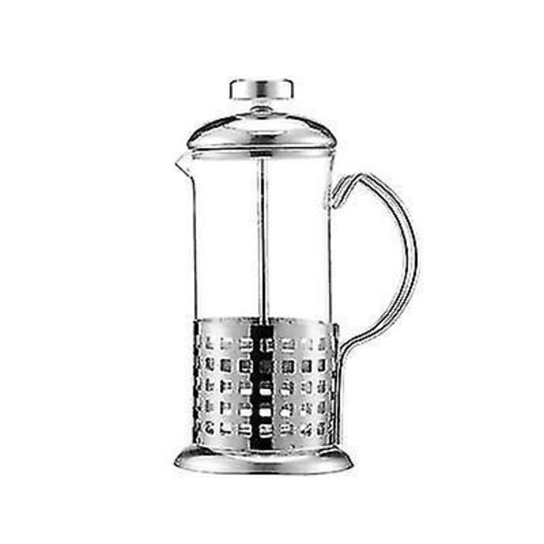 Manuell Kaffe Espressobryggare Kanna Fransk Kaffe Te Perkolator Filter Rostfritt stål Glas