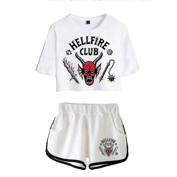 Stranger Things Season4 Hellfire Club Crop Shorts Color 3
