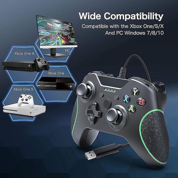 Trådbunden handkontroll för Xbox One/Xbox Series S/x USB Gamepad Fjärrstyrspakskontroll