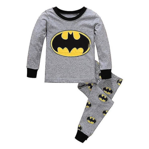 Unisex barn Marvel Dc Superhero Pyjamas Set Pjs Sweatshirt Toppbyxor Sovkläder Grey Batman