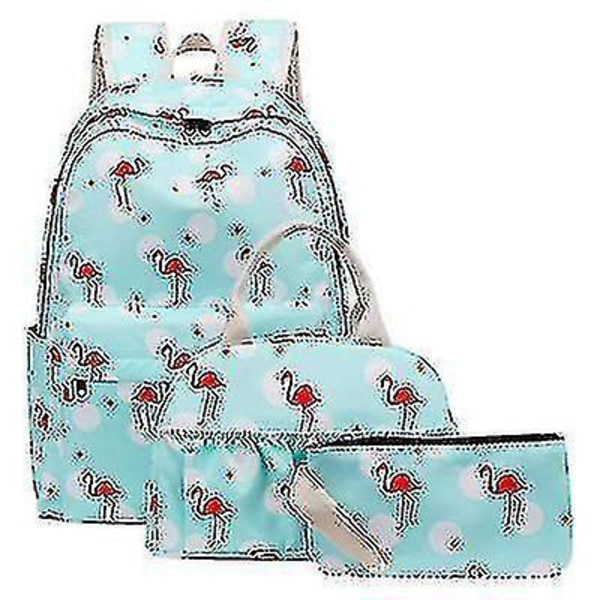 3st Pojkar Flickryggsäck Skolväska Cooler Lunchbox Case（Light Lake Blue）