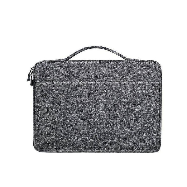 Oxford Cloth Waterproof Laptop Handväska för 14,1-tums bärbara datorer, med Trunk Trolley Strap (mörkgrå)