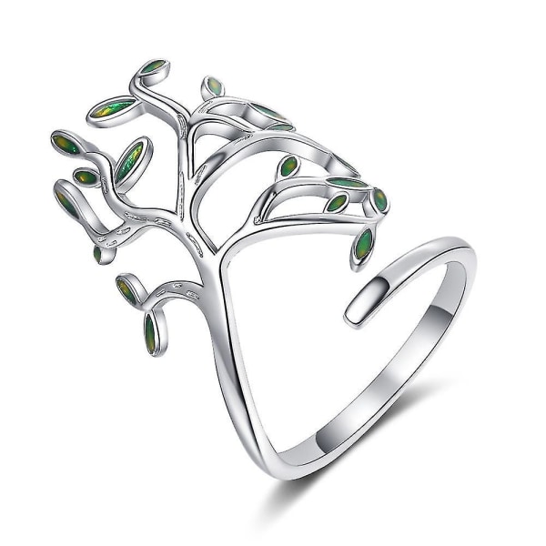 Women's Tree of Life Ring Söt träd Brandille Ornament 16 mm (justerbar)