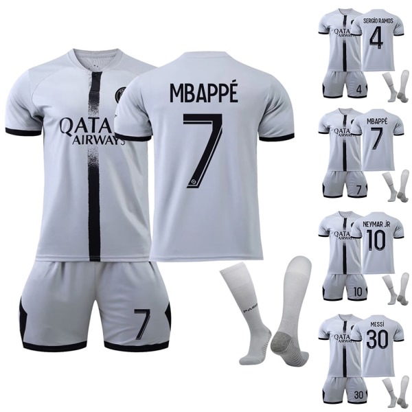 Paris Home Football Uniform T-shirt No.30 Messi Jersey Suit #30 #10 4-5Y