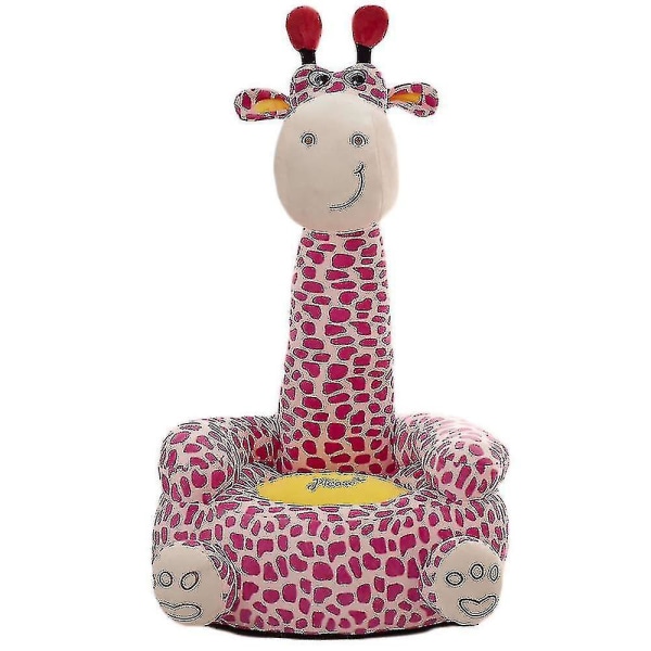 Regenboghorn Gosedjur Soffa Stol för barn, Joying-giraff, rosa S