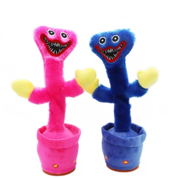 Poppy Playtime Huggy Wuggy Twist Cactus elektrisk docka Blue+Pink Blue+Pink