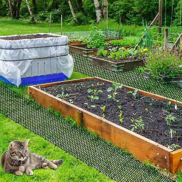 2 meter kattmattor med spikar Prickle Strips Anti-katt grävpropp för trädgård