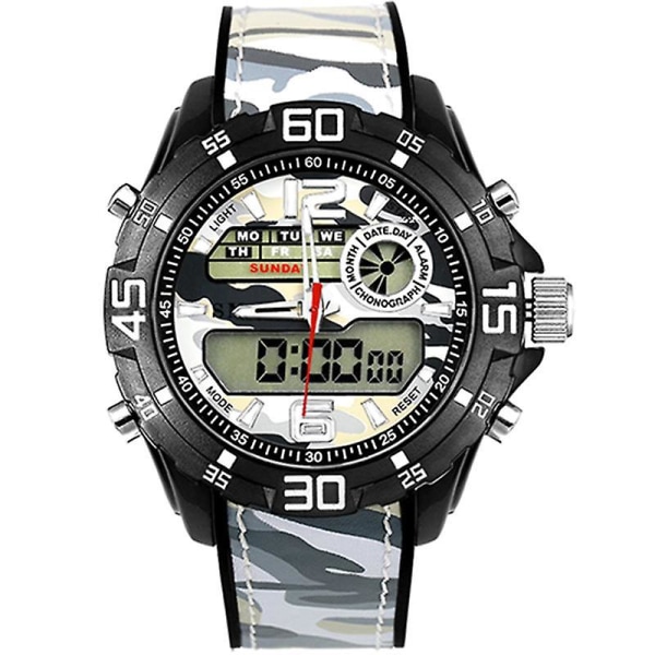 SMAEL 1077 Dual Display Digital Watch Herr Luminous Alarm Sport Watch Camouflage