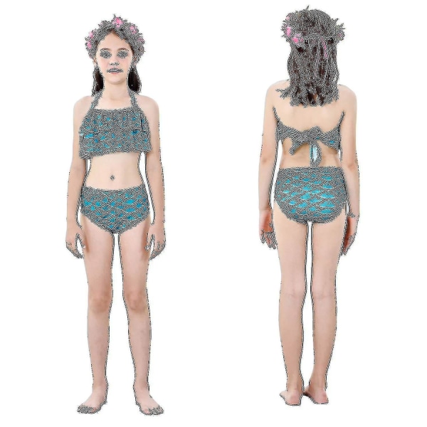 Barn Flickor Mermaid Tail Bikini Set Badkläder Baddräkt Simdräkt Color 3
