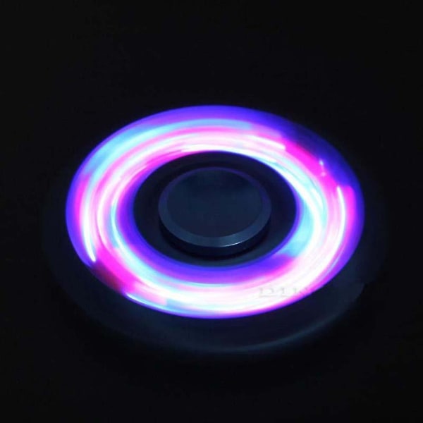 Kraftfull fingertoppsmetall med LED-ljus Hand Spinner Toy Lindra stress