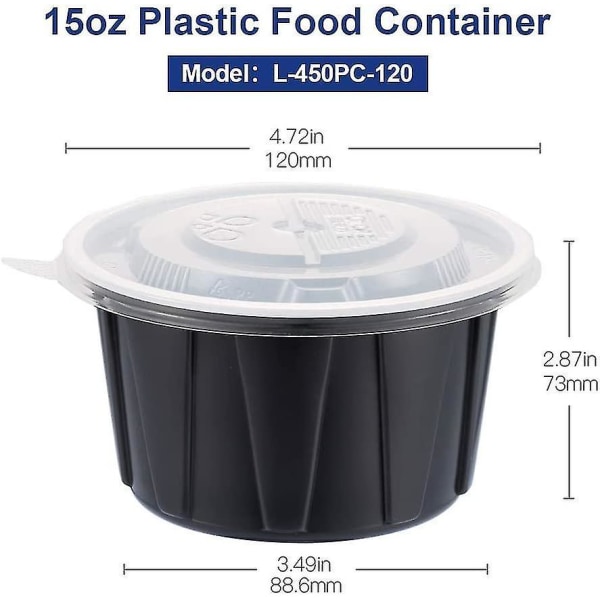 40-pack matförvaring med lufttäta lock Matbehållare Stapelbar Återanvändbar Bpa-fri lunchlåda 15 oz