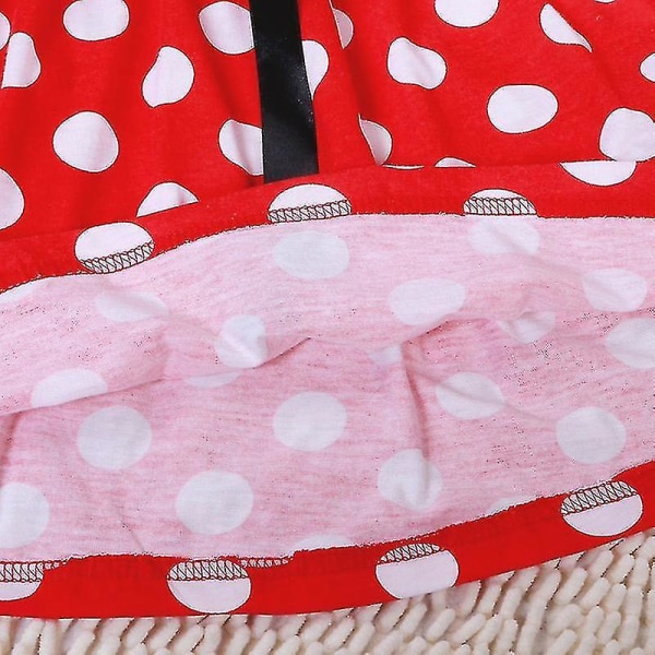 Kids Minnie Mouse Cartoon Sundress Bowknot Swing Skater Klänning för 2-7-åriga flickor C