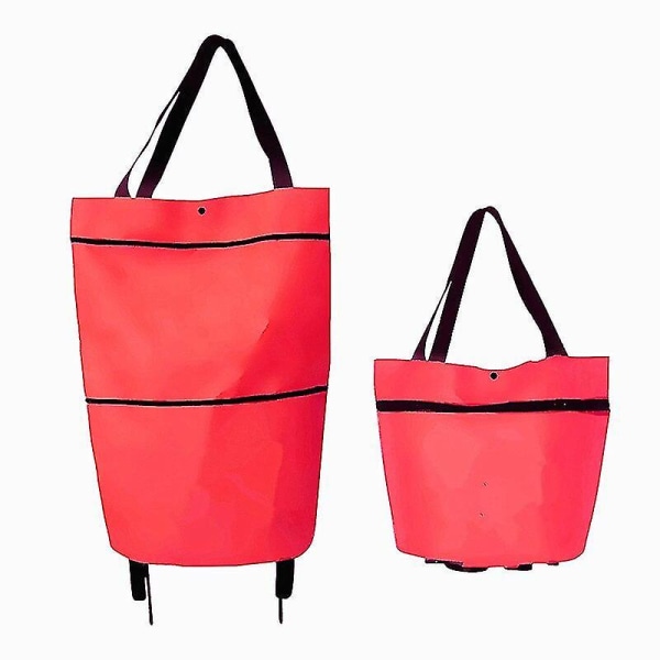 Folding Shopping Pull Cart Trolley Väska med hjul Vikbara väskor Återanvändbara livsmedelsbutiker Organizer