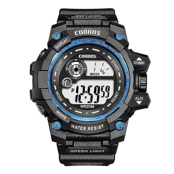 Coobos New Men Led Digital Watches Luminous Fashion Sport Waterproof Watches For Man Date Army Milit