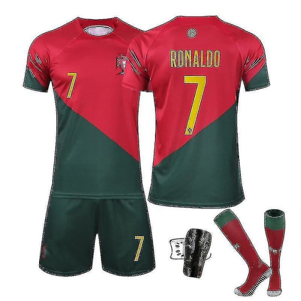 2022 Qatar World Cup Portugal #7 Ronaldo Cr7 Jersey Kids 22 120-130cm 2XL