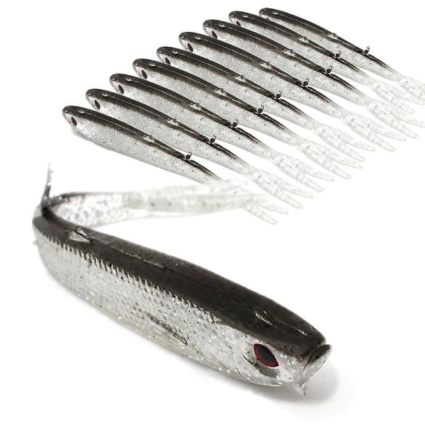 ZANLURE 30st Mjuk silikon fiskedrag 9,5 cm Fiske Tiddler Bait Fiske Lure Bait