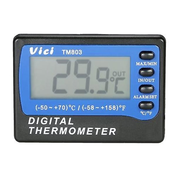 Vici Mini LCD Digital Termometer Temperaturmätare Celsius Fahrenheit Grad In Ut Kyl Frys