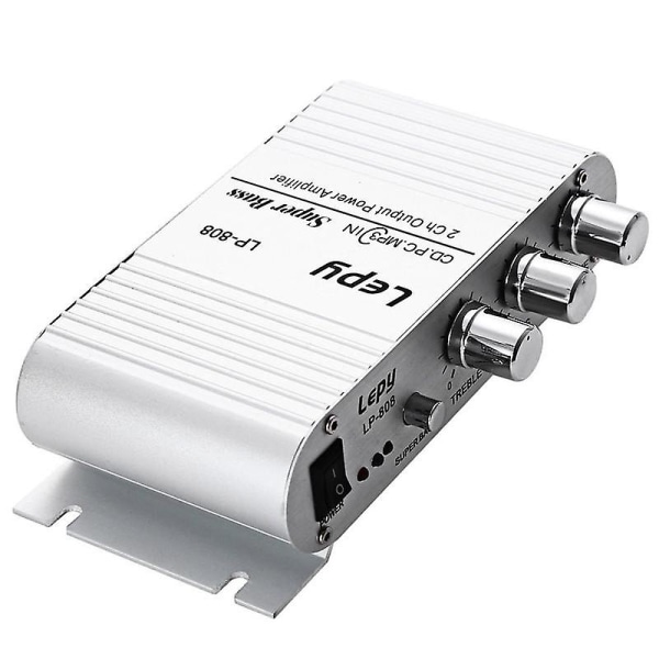 Lepy LP-808 12V MiNi bärbar trådbunden HiFi-förstärkare för hembiltelefon