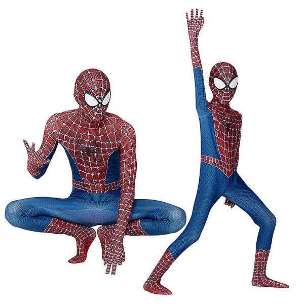 Spiderman Remitoni Cosplay Kostym Superhjälte Barn Vuxen Zentai Bodysuit 100 Kids (90-100cm) 190 Adults (180-190cm)