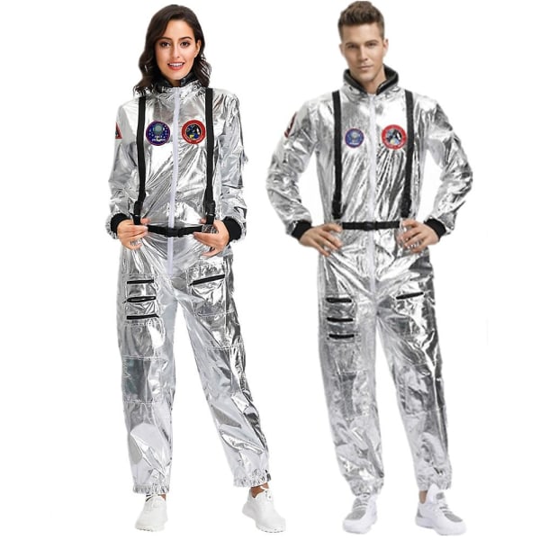 Astronaut jumpsuit carnival cosplay party space kostym cosplay Women M Men M