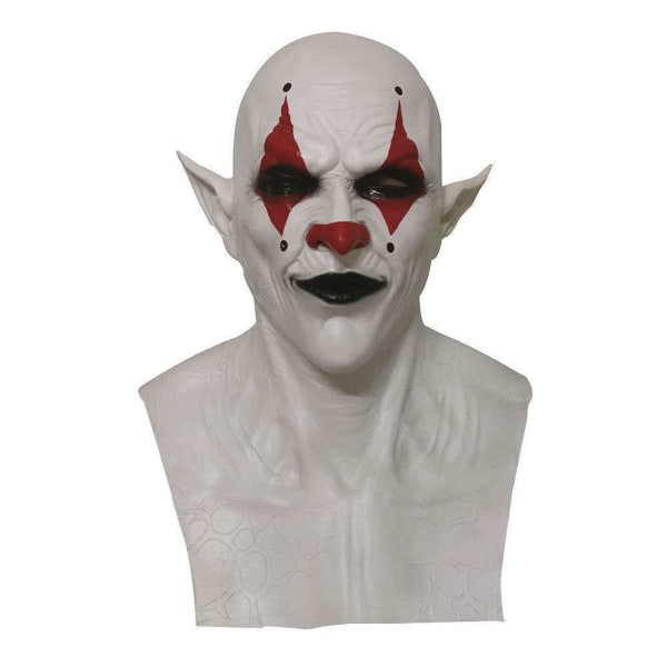 Diablo huvudbonader Skrämmande vit clownmask Cosplay för Halloween