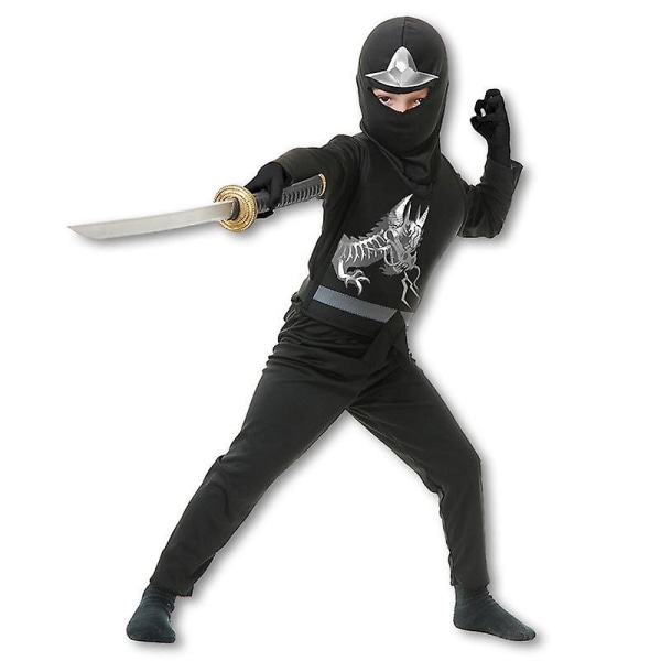 Ninja Cosplay Halloween kostym för barn S M