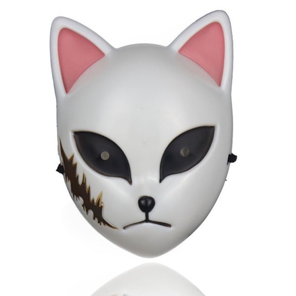 Demon Slayer Mask Sabito Fox Mask Cosplay kostym rekvisita