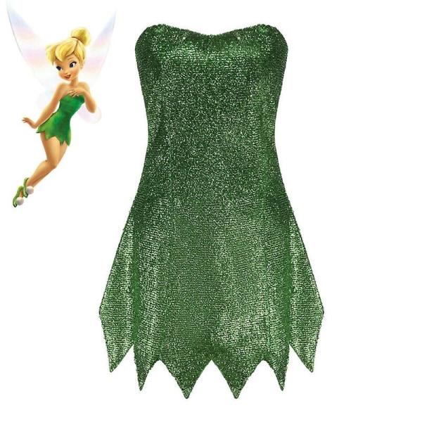 Wonder Fairy's Halloween Princess cosplay klänning Tinker Bell kit M S