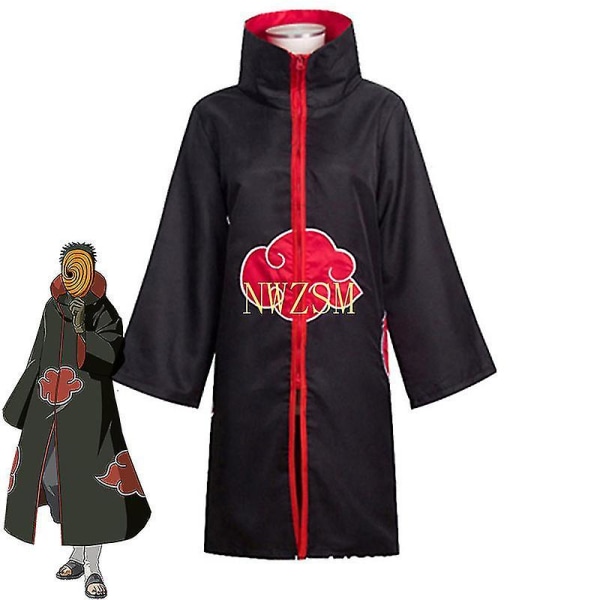 Tobi Obito Cosplay kostym Akatsuki långärmad mantel Halloween karneval Rolig vuxen Cosplay kostym Only costume