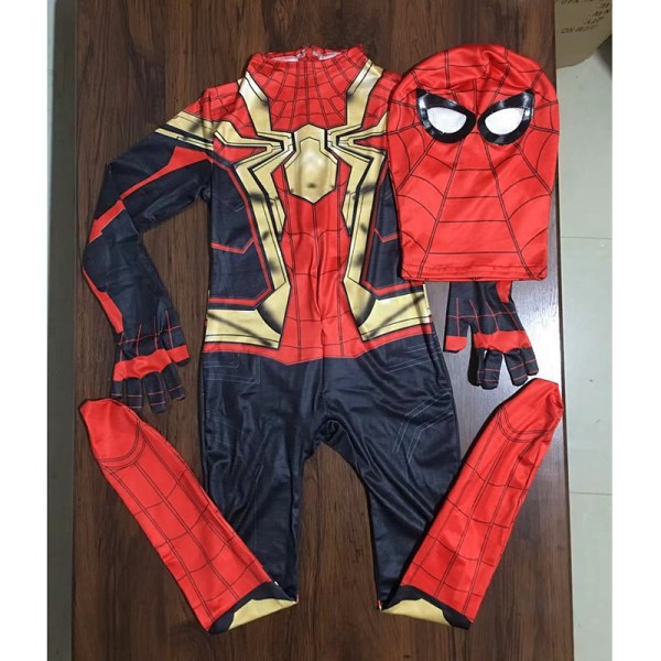 Barn Pojkar Halloween Spider-Man Cosplay Party Kostym Jumpsuits J 120cm A 120cm