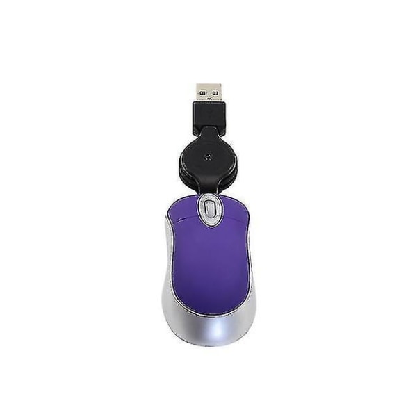 Mini datormus Infällbar USB kabel Optisk Ergonomic1600 DPI Bärbara små möss för