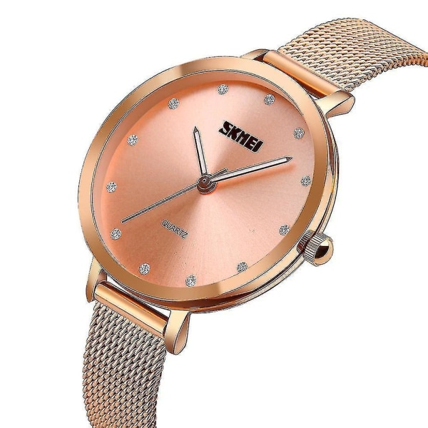 SKMEI 1291 Crystal Quartz Watches Ultra Thin Dial Full Steel Watch