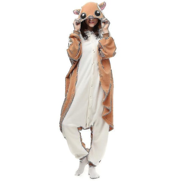 Hksng Kigurumi Djur Vuxna Katt Björn Haj Onesies Pyjamas Tvättbjörn Kostymer Drake Jumpsuit Jul Flying squirrel