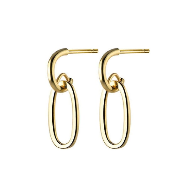 Förgyllningscirkel geometriska droppörhängen för kvinnor Lady Minimalistisk Design Örhänge för kvinnor