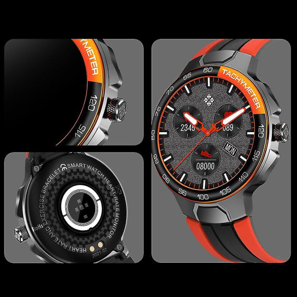 Ny Bluetooth 5.0 Smart Watch Herr Ip68 Vattentät 24 träningslägen E-15 Smartwatch Dam Puls