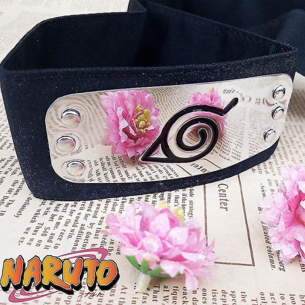 Naruto Headband With Cosplay Logo, Gold-plated Ninja Headdress F D