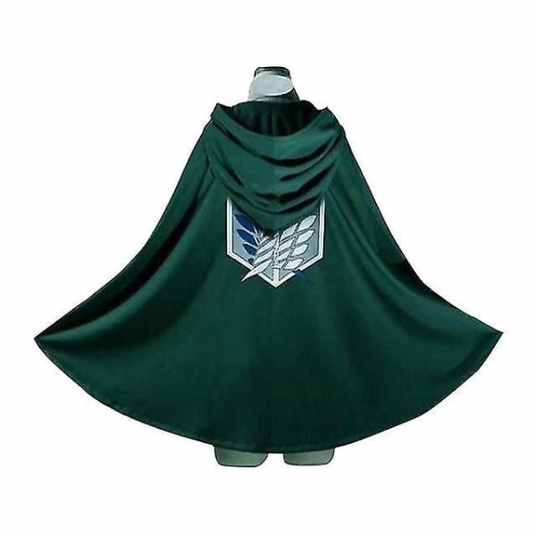 Anime Attack On Titan Levi Ackerman The Scouting Legion Wings Of Liberty Cosplay Green Black Cloak N Cloak only 1pc