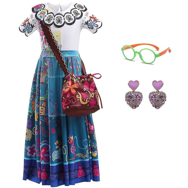 Easter Encanto Cosplay Costume Girl Dress for Carnival Princes Isabela 1 7*8T Mirabel 4 7*8T